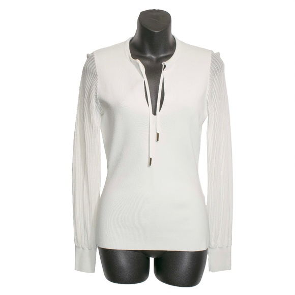 Reiss Sloane Knit Long Sleeve Blouse - Picture 2 of 9